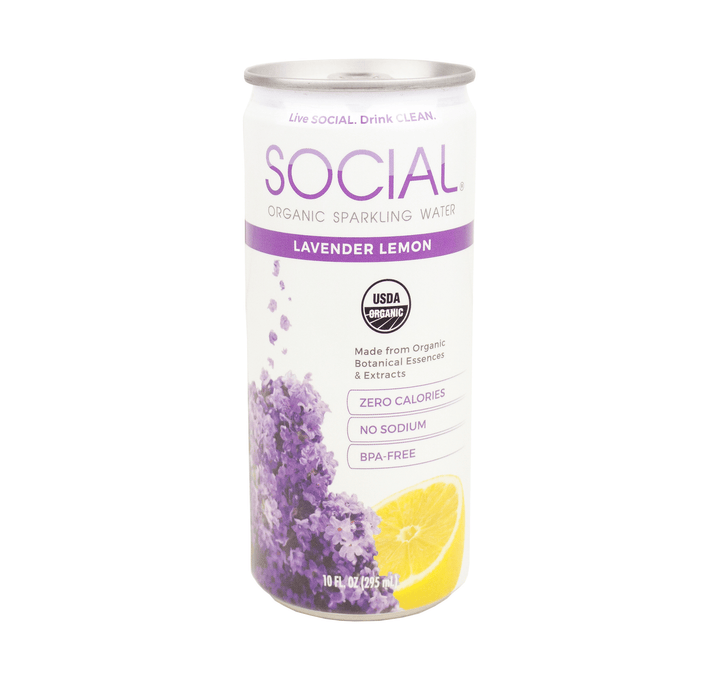 Lavender Lemon Sparkling Water 24-Pack - Social Sparkling Wine